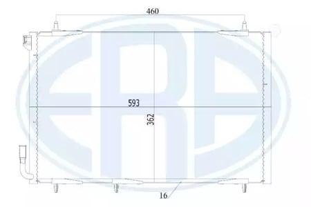 667167 ERA Радіатор кондиціонера для Peugeot 206