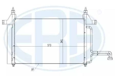 667168 ERA Радиатор кондиционера для Fiat Stilo