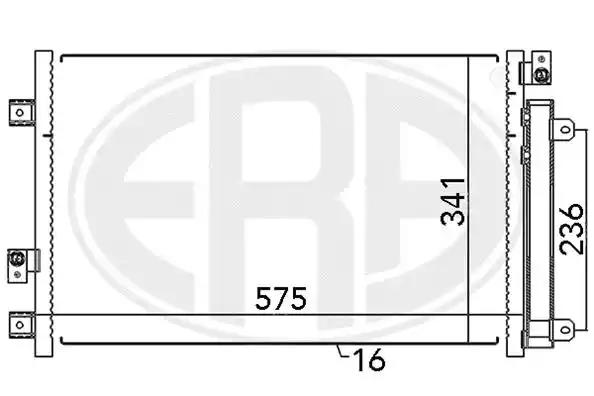 667076 ERA Радиатор кондиционера для Fiat Multipla