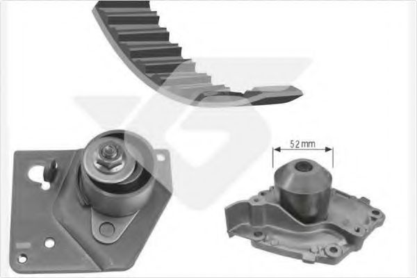 KH 235WP62 Hutchinson Комплект ременя ГРМ + помпа