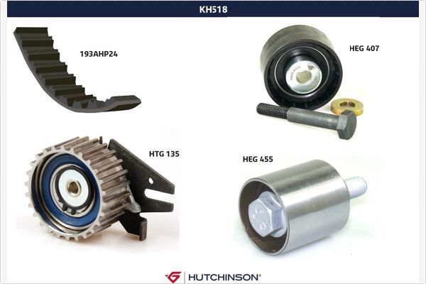 kh518 Hutchinson Комплект ременя ГРМ