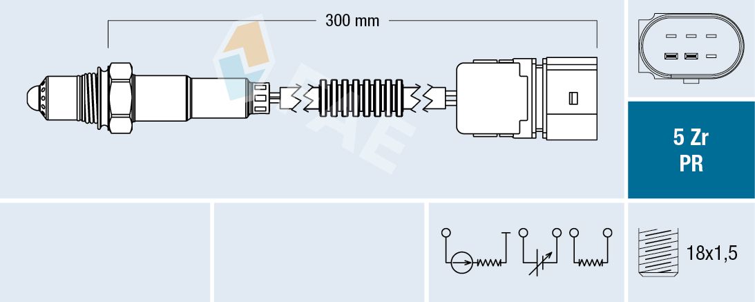 75048 FAE Лямбда-зонд для Audi A2