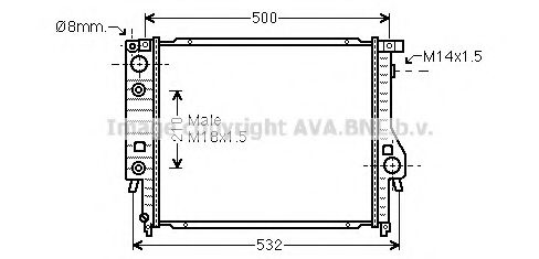 BW2099 AVA Quality Cooling Радиатор охлаждения двигателя для BMW 3 Series