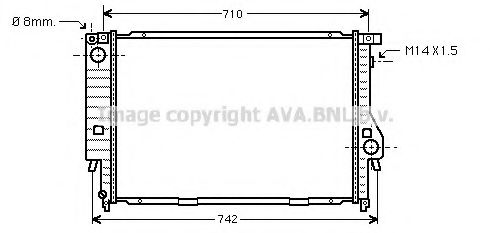 BW2164 AVA Quality Cooling Радиатор охлаждения двигателя для BMW 8 Series