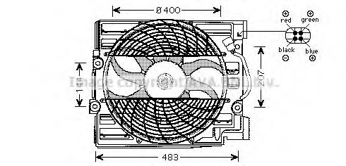 BW7509 AVA Quality Cooling Вентилятор системи охолодження двигуна для BMW 5 Series