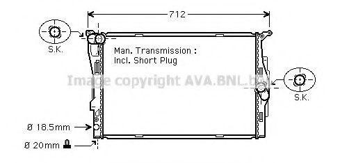 BWA2291 AVA Quality Cooling Радіатор охолодження двигуна
