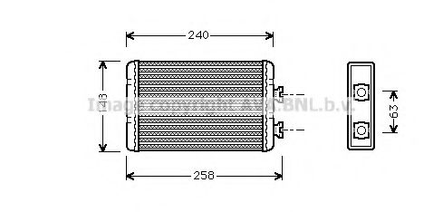 BWA6210 AVA Quality Cooling Радіатор пічки для BMW 3 Series
