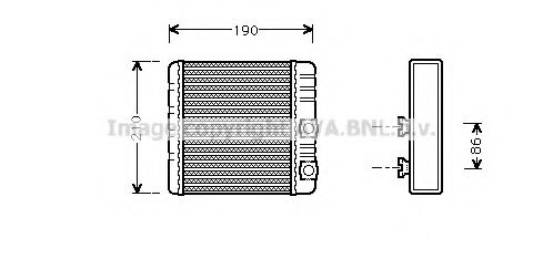 BWA6211 AVA Quality Cooling Радіатор пічки