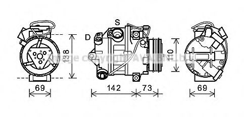 BWAK452 AVA Quality Cooling Компрессор кондиционера