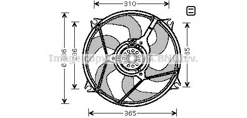 CN7530 AVA Quality Cooling Вентилятор системи охолодження двигуна