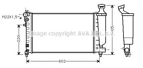 CNA2119 AVA Quality Cooling Радиатор охлаждения двигателя