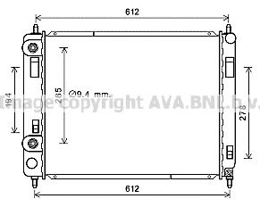 CT2053 AVA Quality Cooling Радиатор охлаждения двигателя для Chevrolet HHR