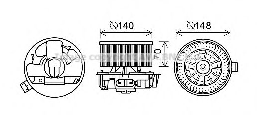 DA8010 AVA Quality Cooling Вентилятор салону