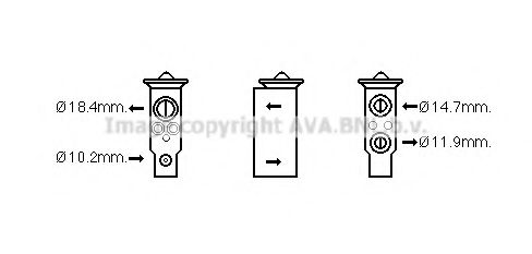 DN1389 AVA Quality Cooling Розширювальний клапан кондиціонера