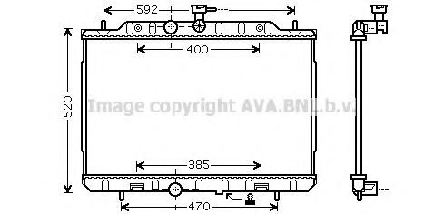 DN2291 AVA Quality Cooling Радиатор охлаждения двигателя для Nissan X-Trail