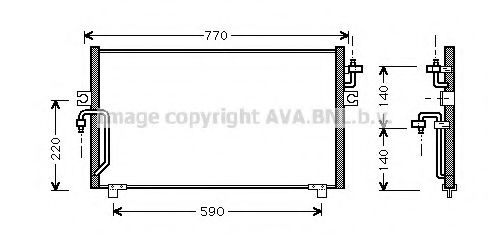 DN5182 AVA Quality Cooling Радиатор кондиционера для Nissan Primera