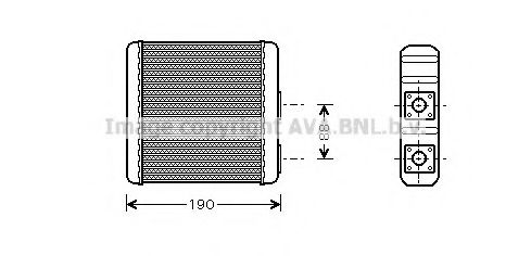 DN6133 AVA Quality Cooling Радиатор печки