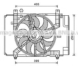 DN7532 AVA Quality Cooling Вентилятор системи охолодження двигуна