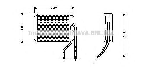 DWA6026 AVA Quality Cooling Радиатор печки