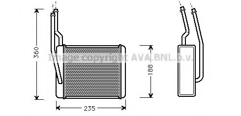 FD6272 AVA Quality Cooling Радиатор печки