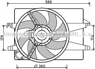 FD7553 AVA Quality Cooling Вентилятор системы охлаждения двигателя