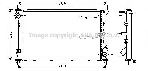 FDA2411 AVA Quality Cooling Радиатор охлаждения двигателя