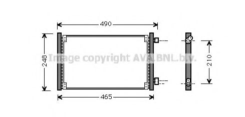FT5223 AVA Quality Cooling Радіатор кондиціонера для Fiat Seicento