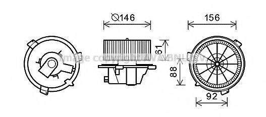 FT8418 AVA Quality Cooling Вентилятор салону