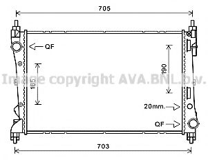 FTA2449 AVA Quality Cooling Радіатор охолодження двигуна