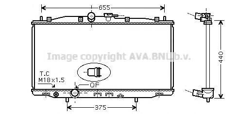 HD2170 AVA Quality Cooling Радиатор охлаждения двигателя для Honda Accord