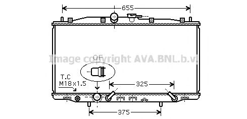 HD2177 AVA Quality Cooling Радиатор охлаждения двигателя для Honda Accord