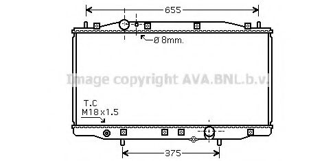 HD2218 AVA Quality Cooling Радиатор охлаждения двигателя для Honda Accord