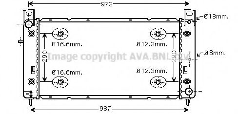 HR2001 AVA Quality Cooling Радиатор охлаждения двигателя