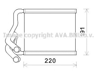 Радиатор печки AVA Quality Cooling HY6380 для Hyundai Elantra