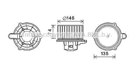Вентилятор салона AVA Quality Cooling HY8350 для Hyundai Accent