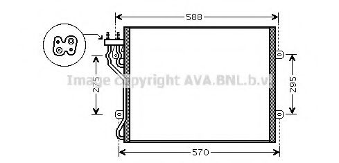 JE5035 AVA Quality Cooling Радіатор кондиціонера для Jeep Cherokee