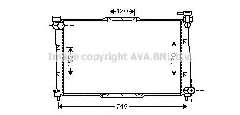 KA2039 AVA Quality Cooling Радіатор охолодження двигуна для Kia Clarus