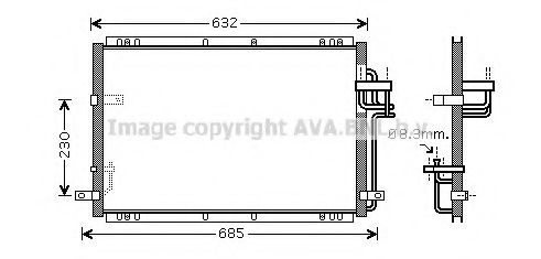 KA5085 AVA Quality Cooling Радиатор кондиционера для Kia Carens