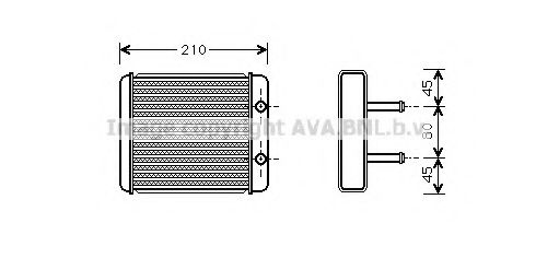KA6008 AVA Quality Cooling Радіатор пічки для Kia Carnival