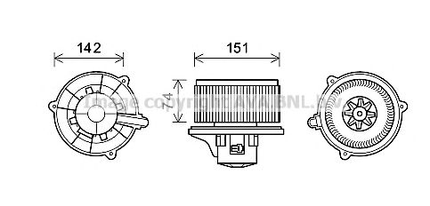 KA8224 AVA Quality Cooling Вентилятор салону для Kia Rio