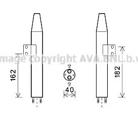 KAD165 AVA Quality Cooling Осушитель кондиционера для Kia Sorento