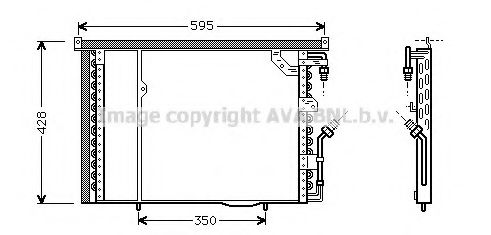 MS5195 AVA Quality Cooling Радиатор кондиционера для Mercedes 190
