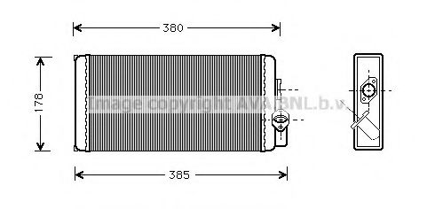 MS6188 AVA Quality Cooling Радиатор печки для Mercedes Vario