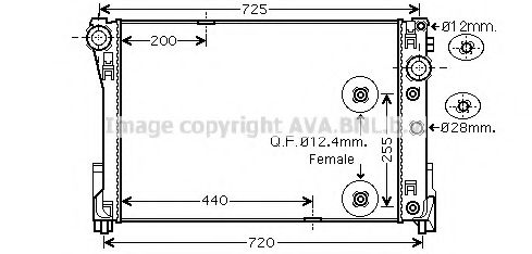 MSA2546 AVA Quality Cooling Радіатор охолодження двигуна