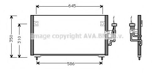 MT5106 AVA Quality Cooling Радиатор кондиционера для Mitsubishi Galant