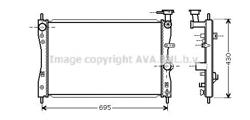 MTA2172 AVA Quality Cooling Радиатор охлаждения двигателя
