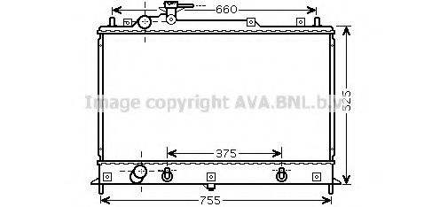 MZ2210 AVA Quality Cooling Радиатор охлаждения двигателя для Mazda CX-7