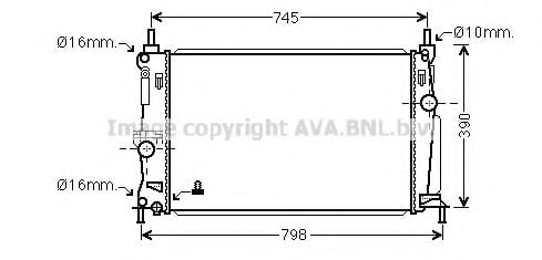 MZ2254 AVA Quality Cooling Радіатор охолодження двигуна для Mazda 3