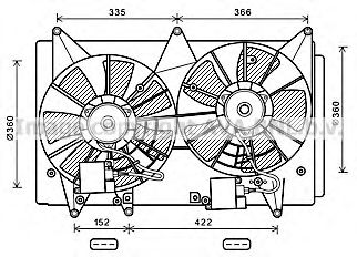 MZ7547 AVA Quality Cooling Вентилятор системы охлаждения двигателя для Mazda CX-7