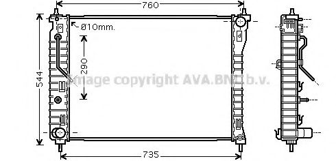 OL2434 AVA Quality Cooling Радіатор охолодження двигуна